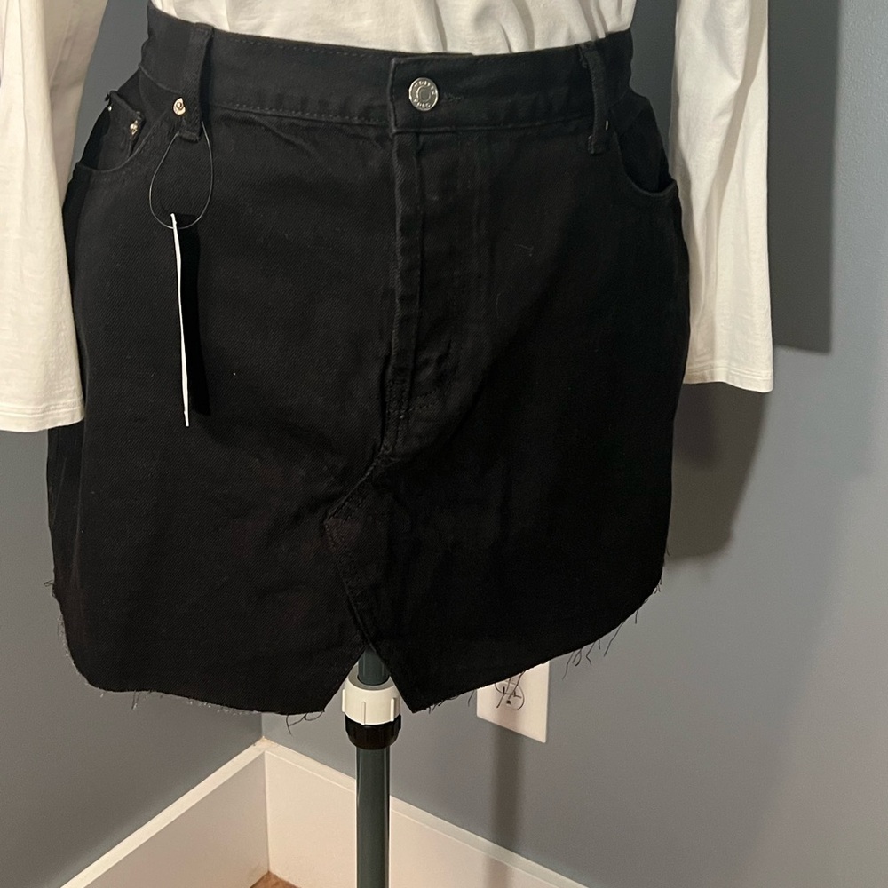 NWT ASOS Black Denim Mini Skirt